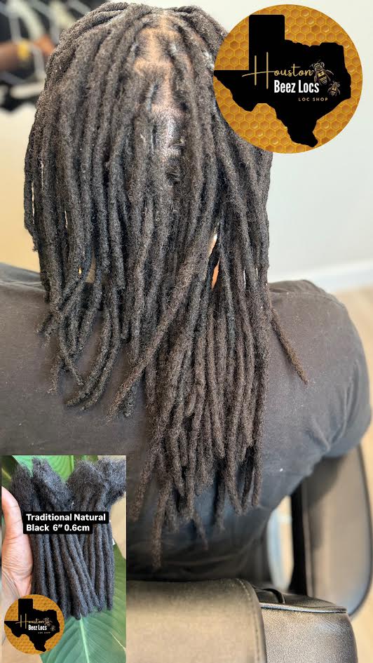 Traditional Natural Black Loc Extensions Soft