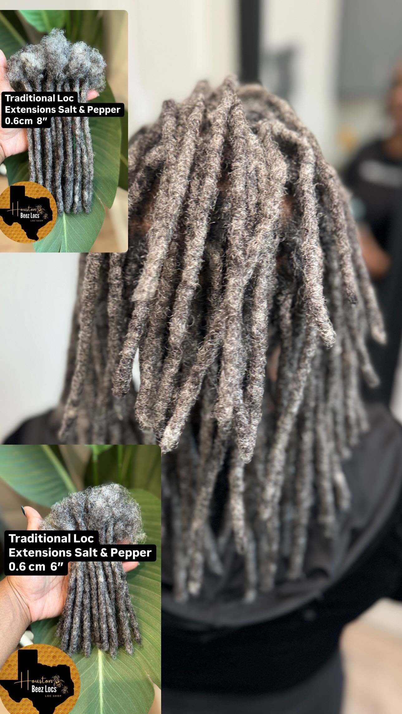 Traditional Salt & Pepper Loc Extensions Soft